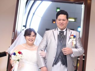 新潟市結婚式場ブライダルステージデュオ　新婦　チャペル　人前式　退場　