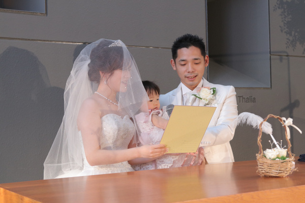 新潟市結婚式場ブライダルステージデュオ　チャペル　人前式　パパママウェディング