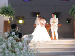 新潟市結婚式場ブライダルステージデュオ　チャペル　人前式　パパママウェディング