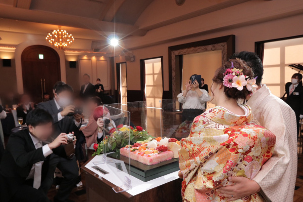 新潟市結婚式場ブライダルステージデュオ　入刀　ちらし寿司　ファーストバイト